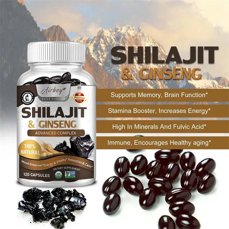 Shilajit Extract Capsules for Energy and Performance
