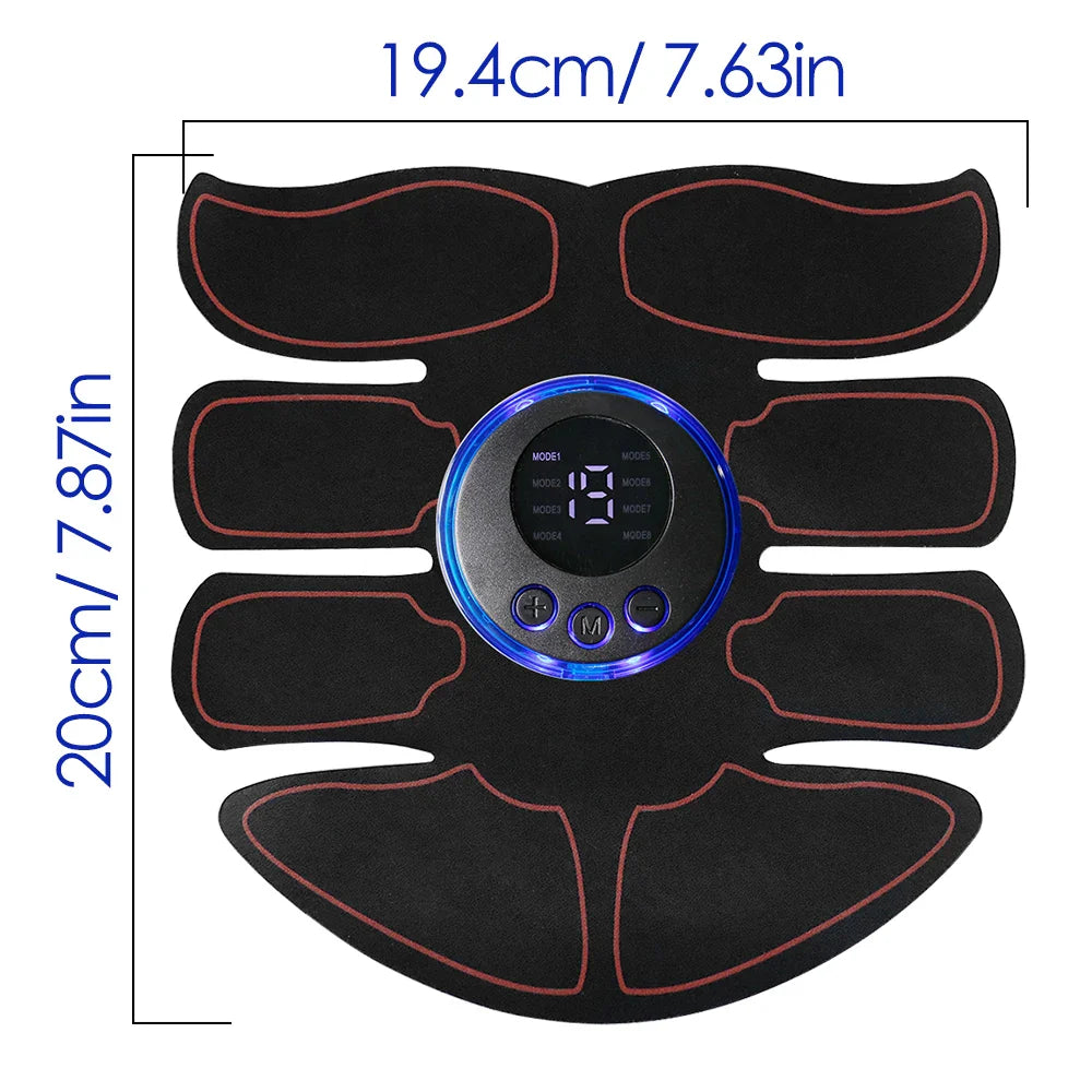 EMS Abdominal Muscle Stimulator USB Rechargeable Toning Trainer