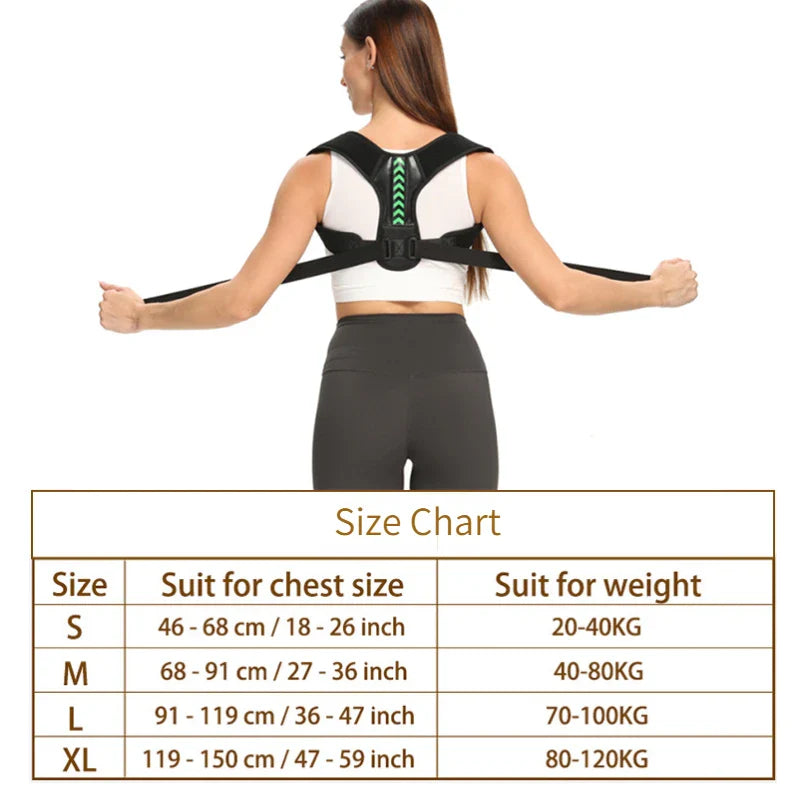 Adjustable Cotton Neoprene Back Posture Corrector Belt