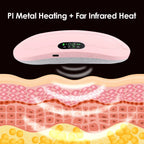 Pink Electric Waist Massage Heating Belt for Abdominal Relief