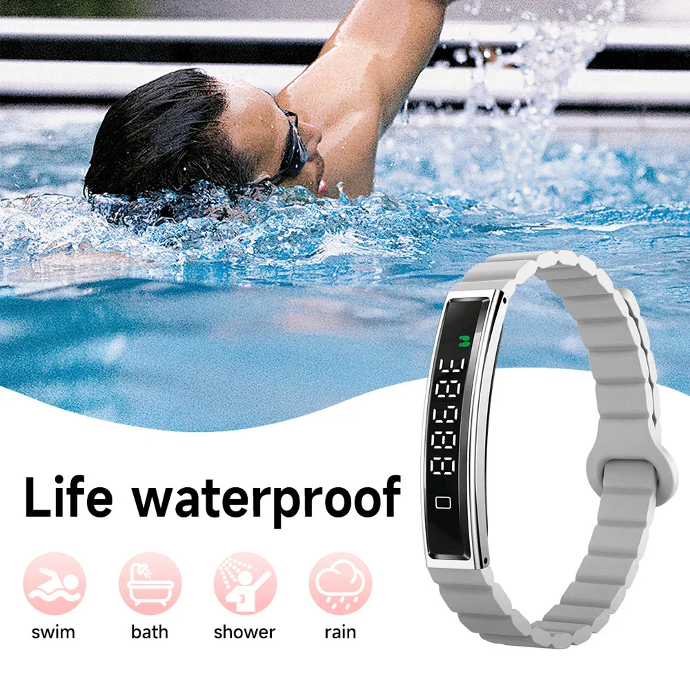 Women Smart Bracelet Fitness Tracker - Fine Steel Band