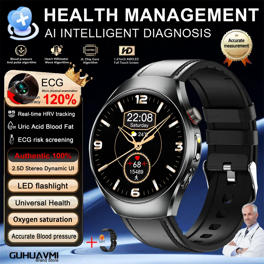 Health Smart Watch ECG PPG Bluetooth Call 24h Heart Rate