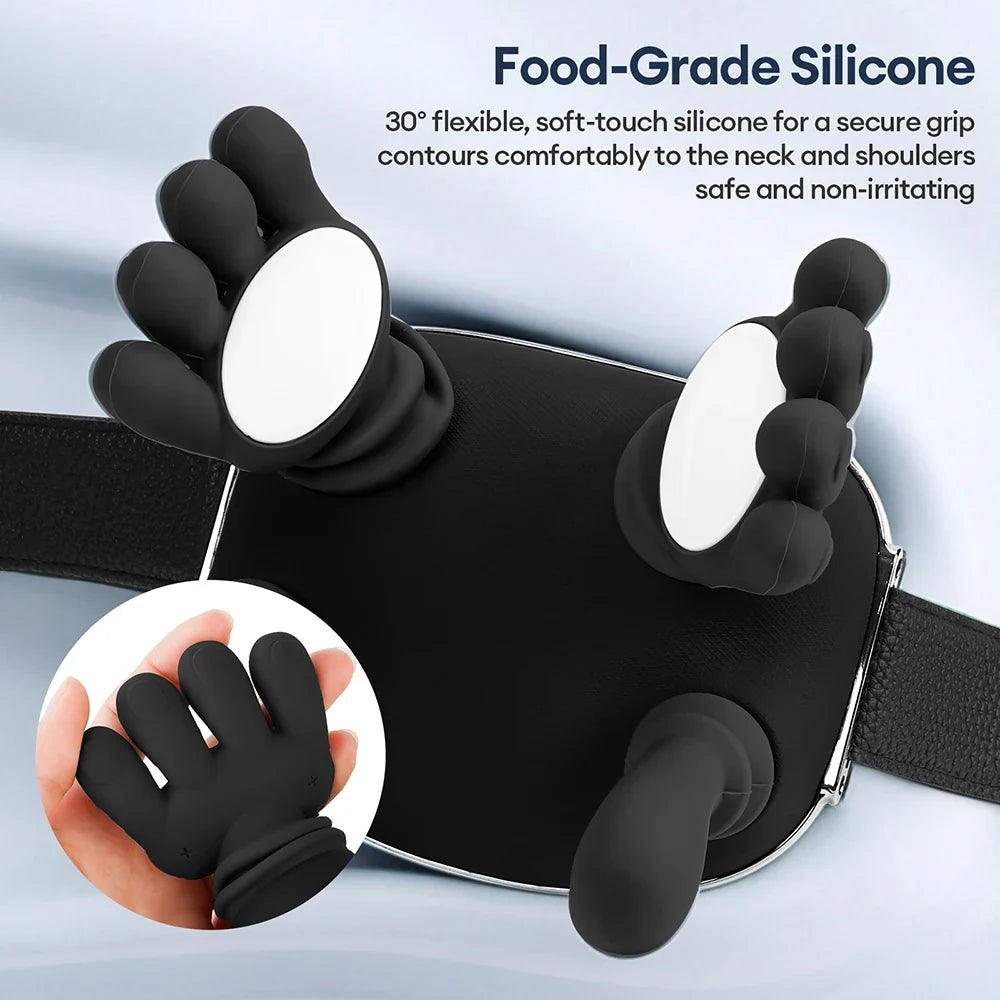 4D Neck and Shoulder Massager with PU Leather