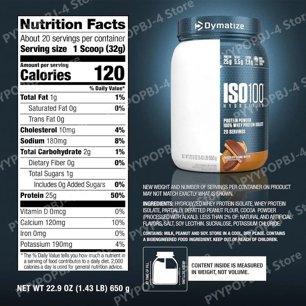 ISO100 Whey Protein Isolate Powder Chocolate Peanut Butter
