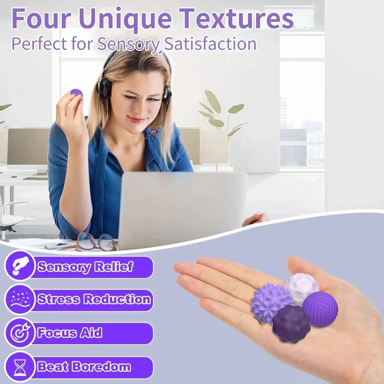 Magnetic Silicone Sensory Balls for Stress Relief