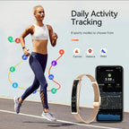 Women Smart Bracelet Fitness Tracker - Fine Steel Band