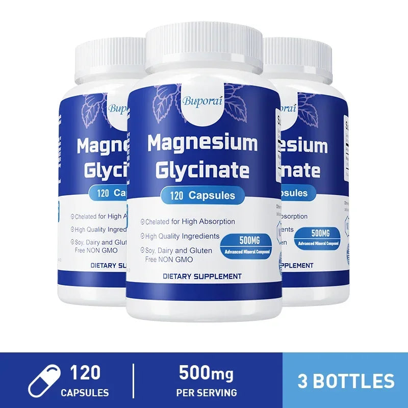 Magnesium Glycinate Supplement for Muscle and Nerve Health