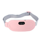 Pink Electric Waist Massage Heating Belt for Abdominal Relief