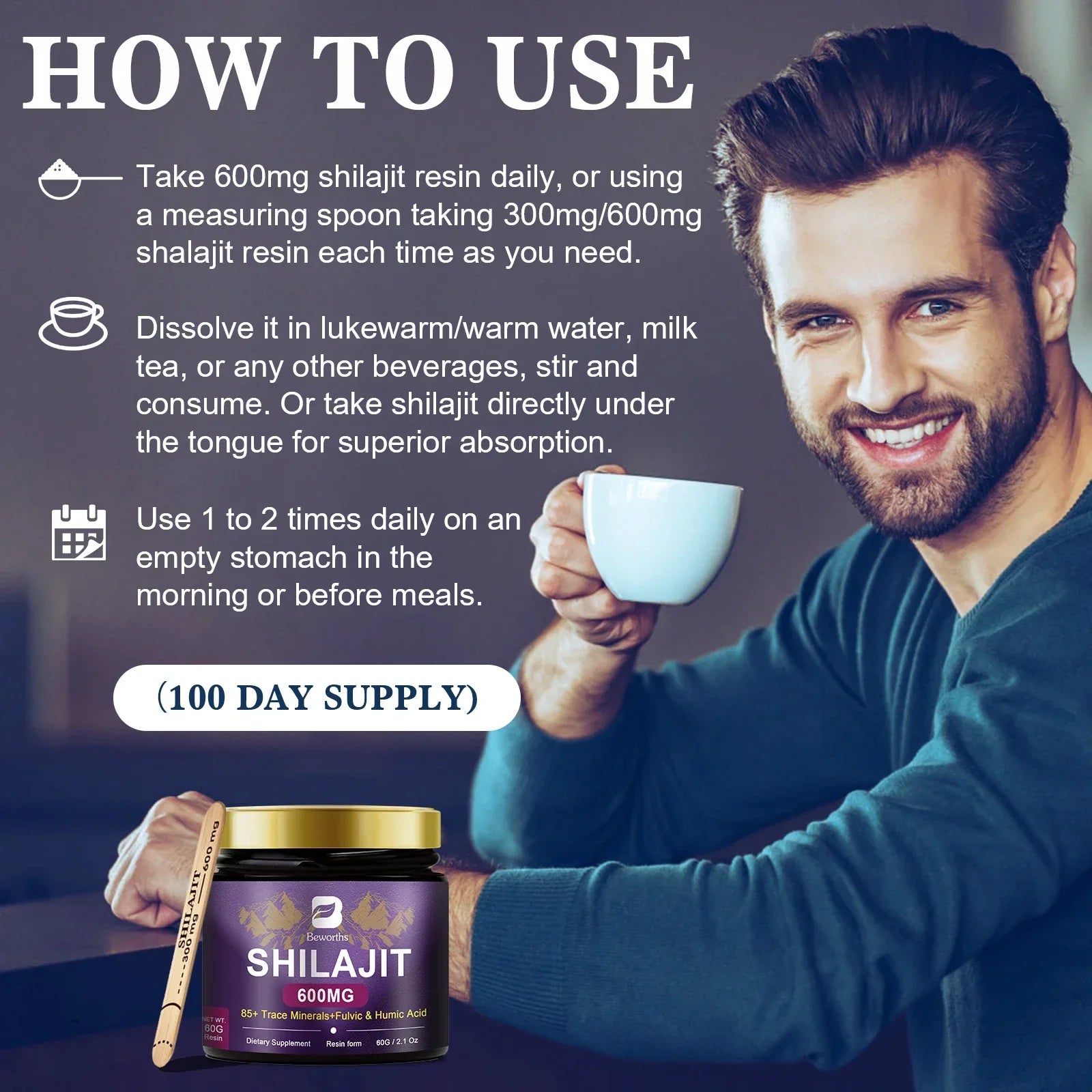 Himalayan Shilajit Resin Paste - 2 Bottles, 60g Each