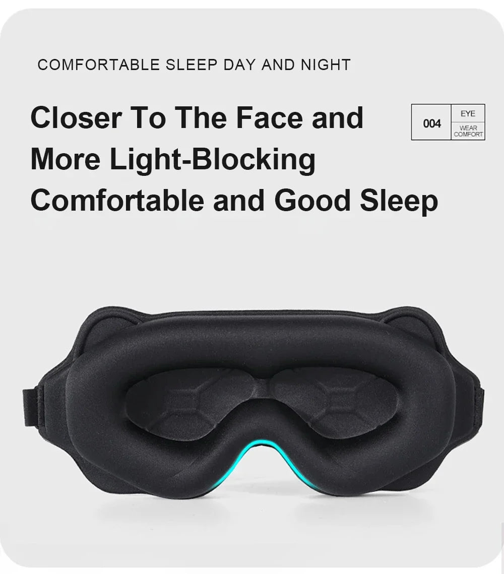 3D Soft Padded Eye Mask for Light Blocking Sleep Aid