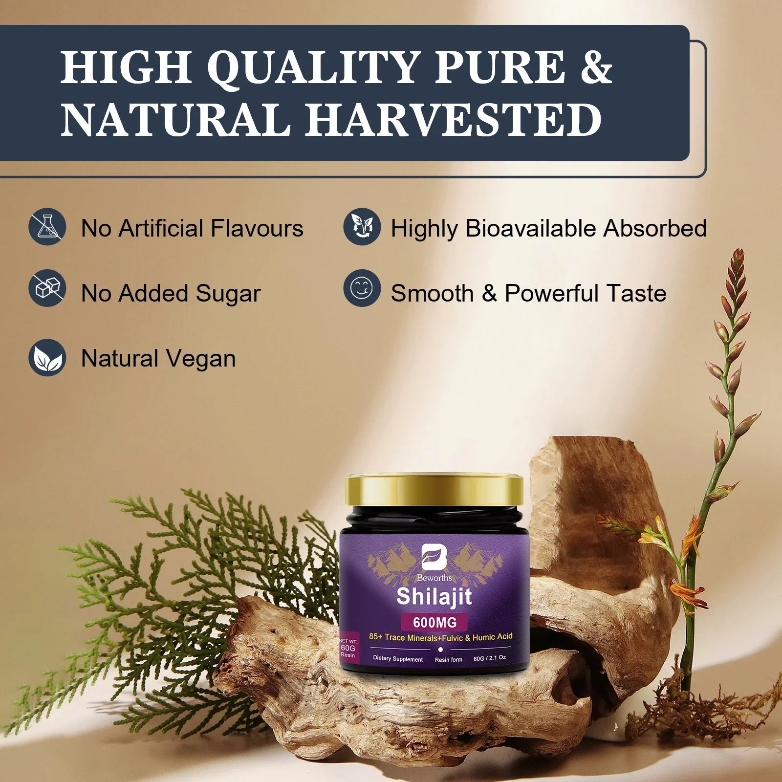 Himalayan Shilajit Resin Paste - 2 Bottles, 60g Each