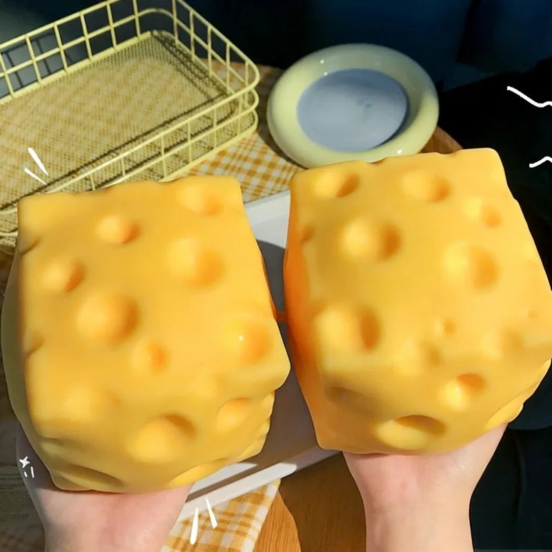 Extra Large Cheese Squeeze Toy - Slow Rebound Fidget Ball