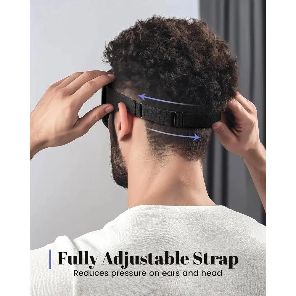 3D Blackout Sleep Mask with Noise-Cancelling Earplugs