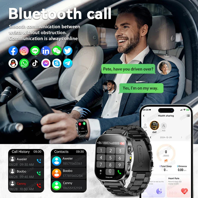 ECG+PPG Smart Watch with AMOLED Display and Health Tracking