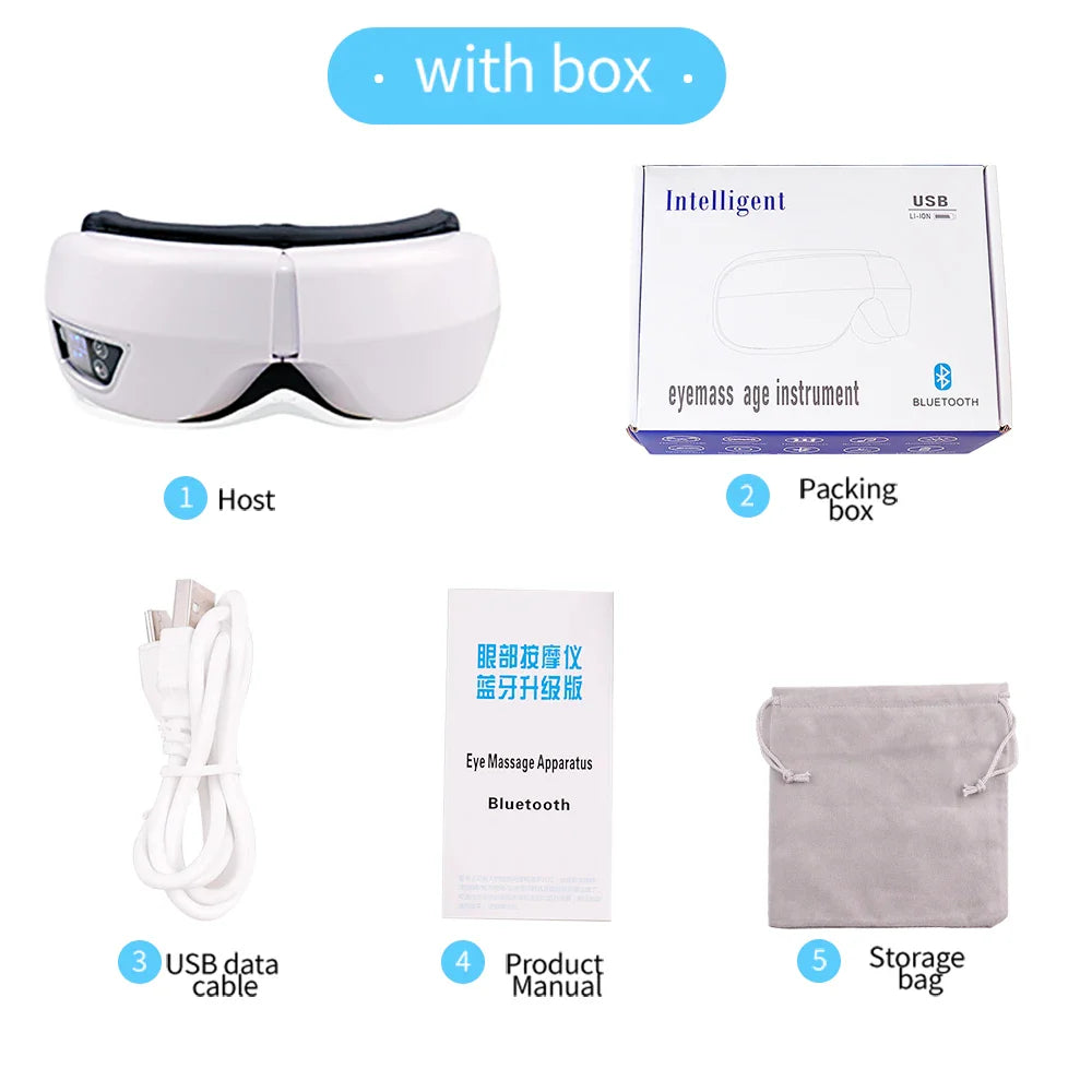 Smart Eye Massager with Bluetooth Music and Air Compression