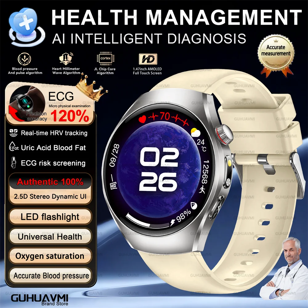 Health Smart Watch ECG PPG Bluetooth Call 24h Heart Rate