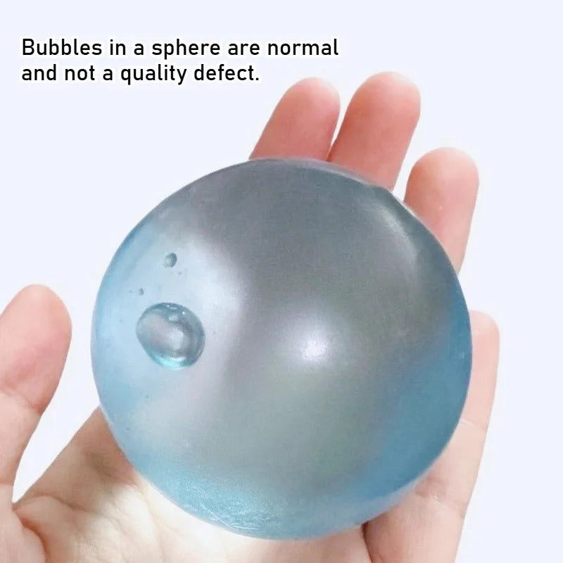 Blue Maltose Mochi Fidget Toy Soft Transparent Ball