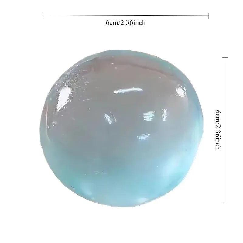 Blue Maltose Mochi Fidget Toy Soft Transparent Ball