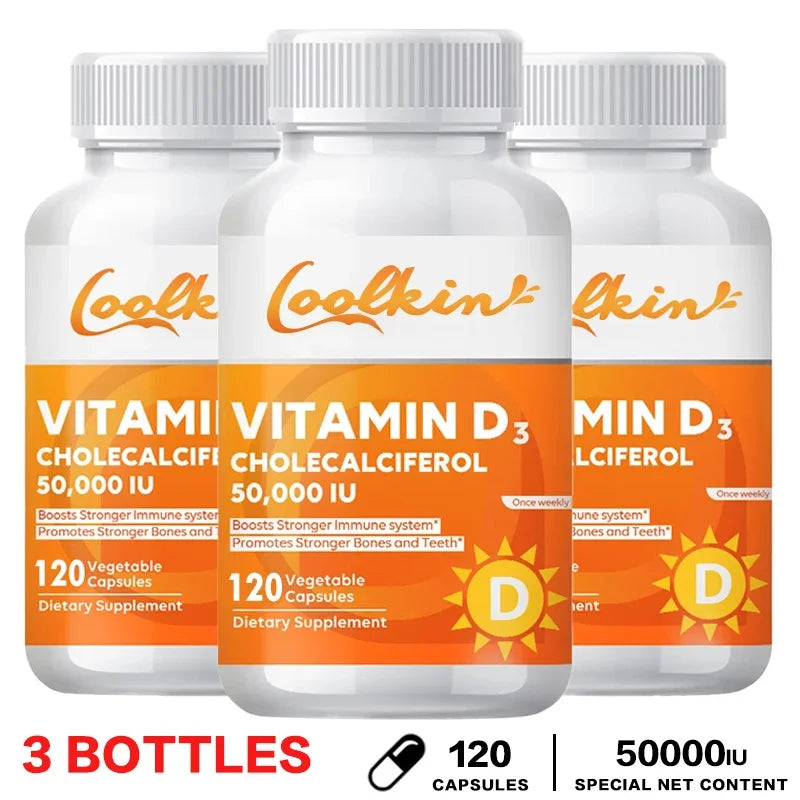 Vitamin D3 50000 IU - Supports Immune and Bone Health