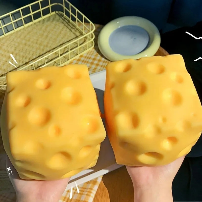 Extra Large Cheese Squeeze Toy - Slow Rebound Fidget Ball