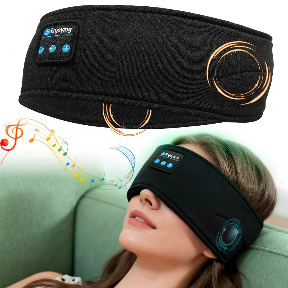 Wireless Bluetooth Music Eye Mask Headband with Noise-Cancellation