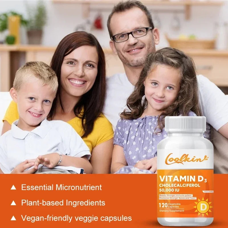 Vitamin D3 50000 IU - Supports Immune and Bone Health