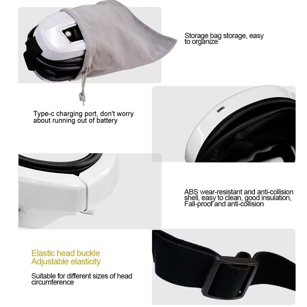 Smart Eye Massager with Bluetooth Music and Air Compression