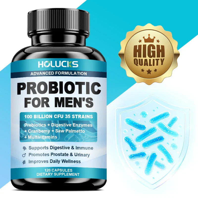 Probiotics Capsules for Men - Gut Health & Vitality Support
