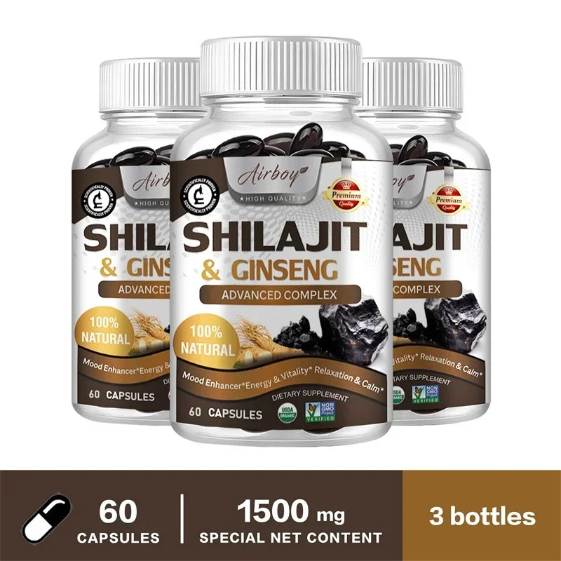 Shilajit Extract Capsules for Energy and Performance