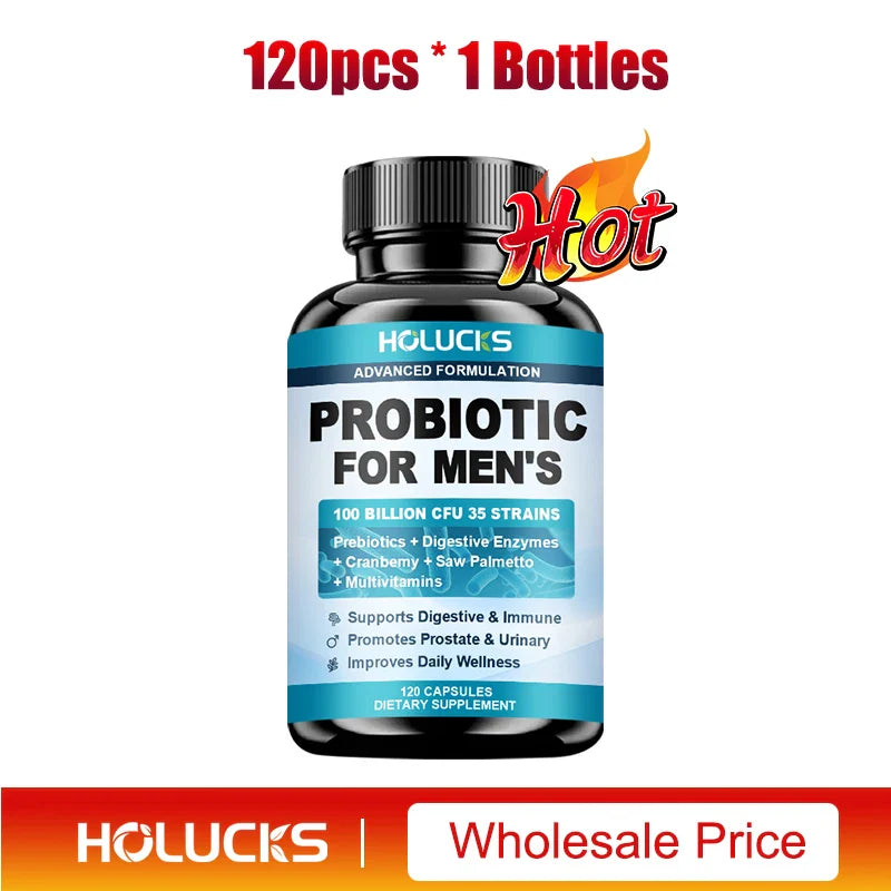 Probiotics Capsules for Men - Gut Health & Vitality Support