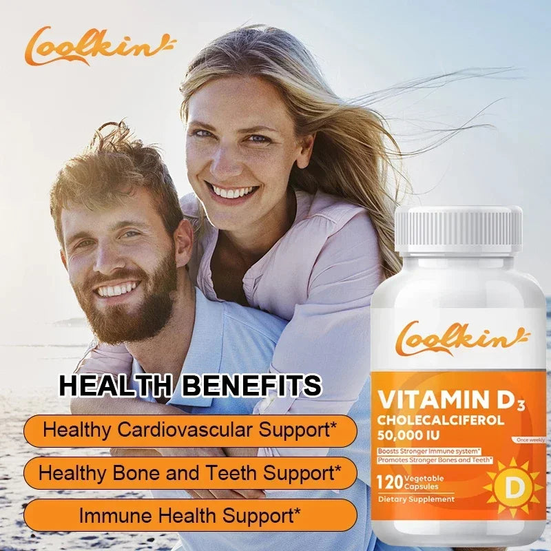 Vitamin D3 50000 IU - Supports Immune and Bone Health