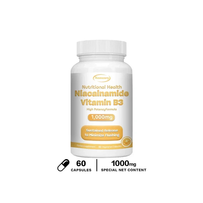Niacinamide Vitamin B3 Capsules for Skin Health