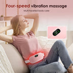 Pink Electric Waist Massage Heating Belt for Abdominal Relief