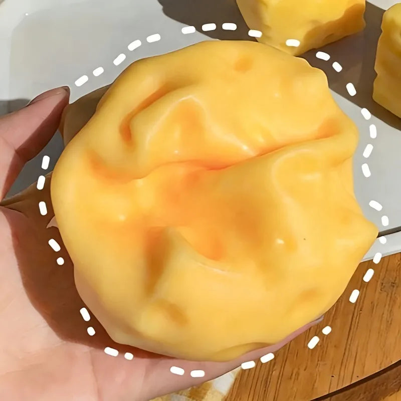 Extra Large Cheese Squeeze Toy - Slow Rebound Fidget Ball
