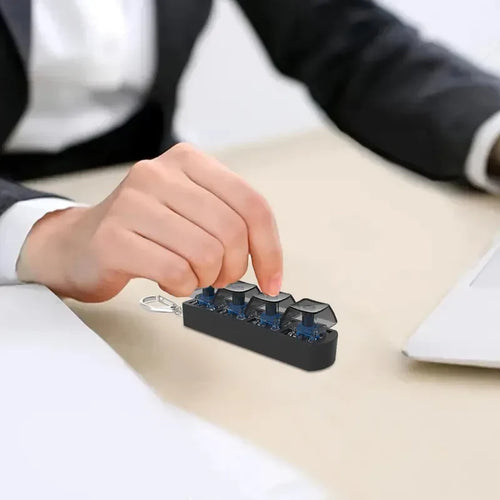 4Keys Mechanical Keyboard Anti-stress Keychain Toys