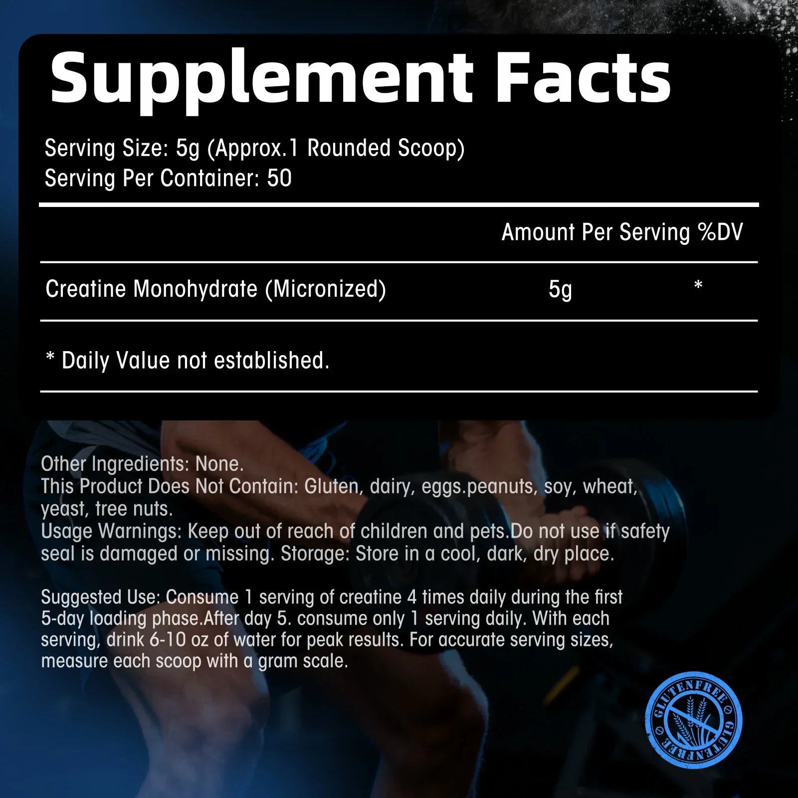 Minch Creatine Monohydrate 250G Adult Supplement