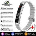Smart Fitness Sports Band with Steel Strap and Heart Rate Monitor