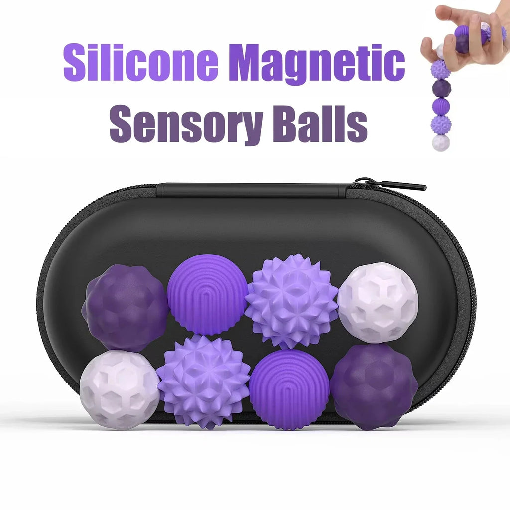 Magnetic Silicone Sensory Balls for Stress Relief