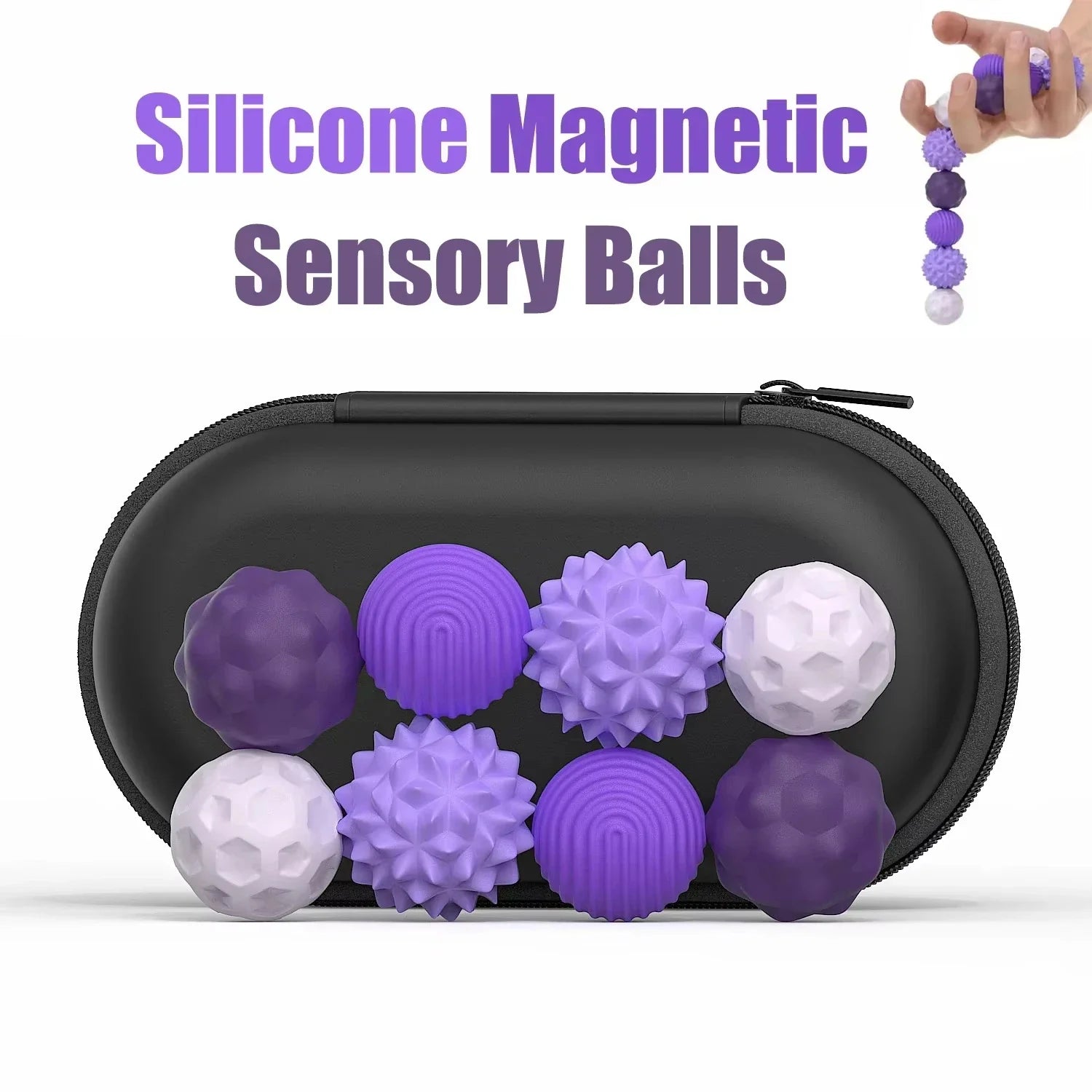 Magnetic Silicone Sensory Balls for Stress Relief