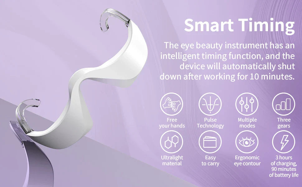 LED Eye Massager Glasses for Puffiness & Fine Lines
