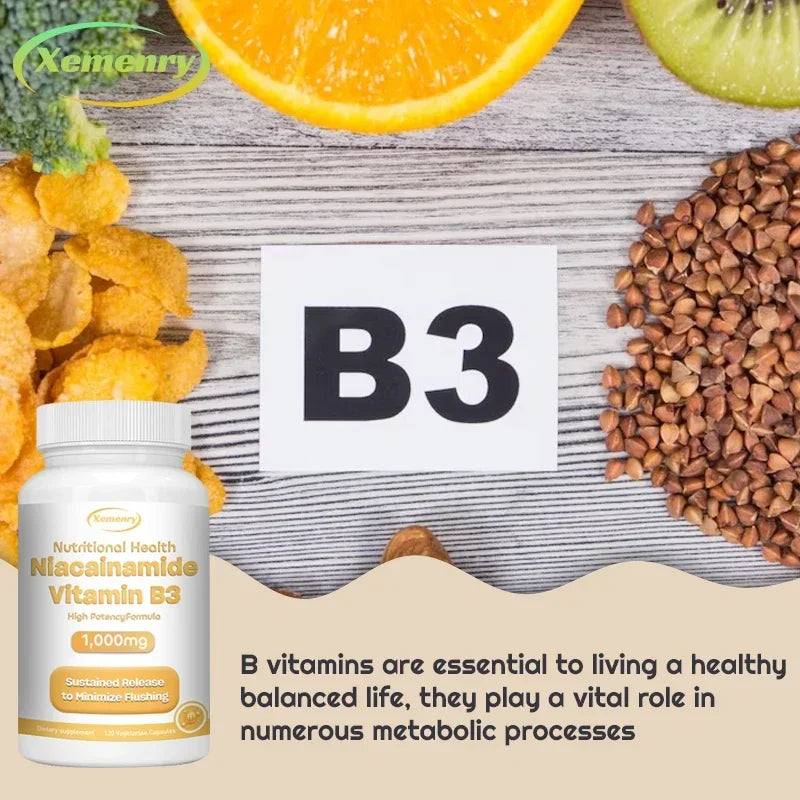 Niacinamide Vitamin B3 Capsules for Skin Health