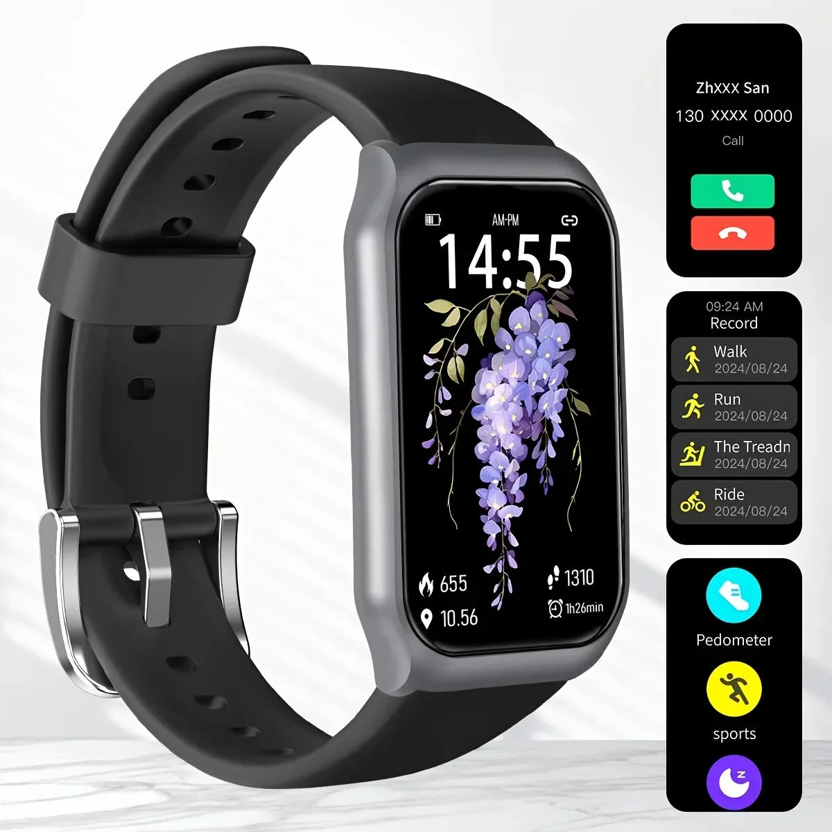 Smart Watch with Heart Rate Monitor and Bluetooth Call