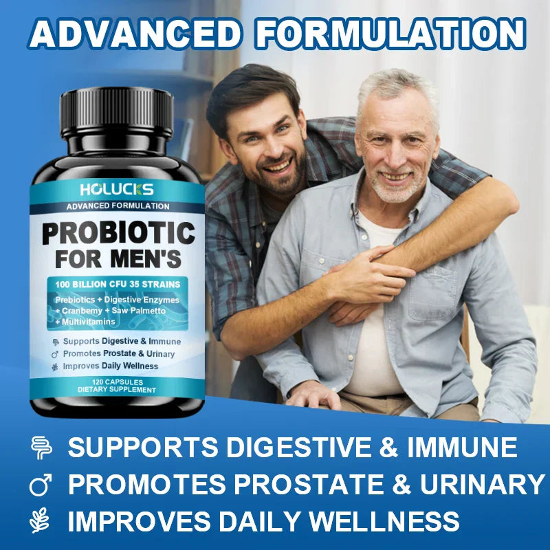 Probiotics Capsules for Men - Gut Health & Vitality Support