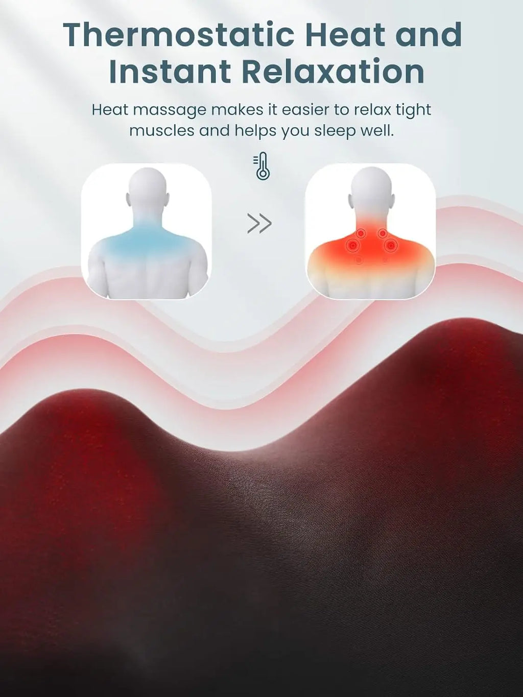 Shiatsu Neck and Shoulder Massager with Heat and Kneading