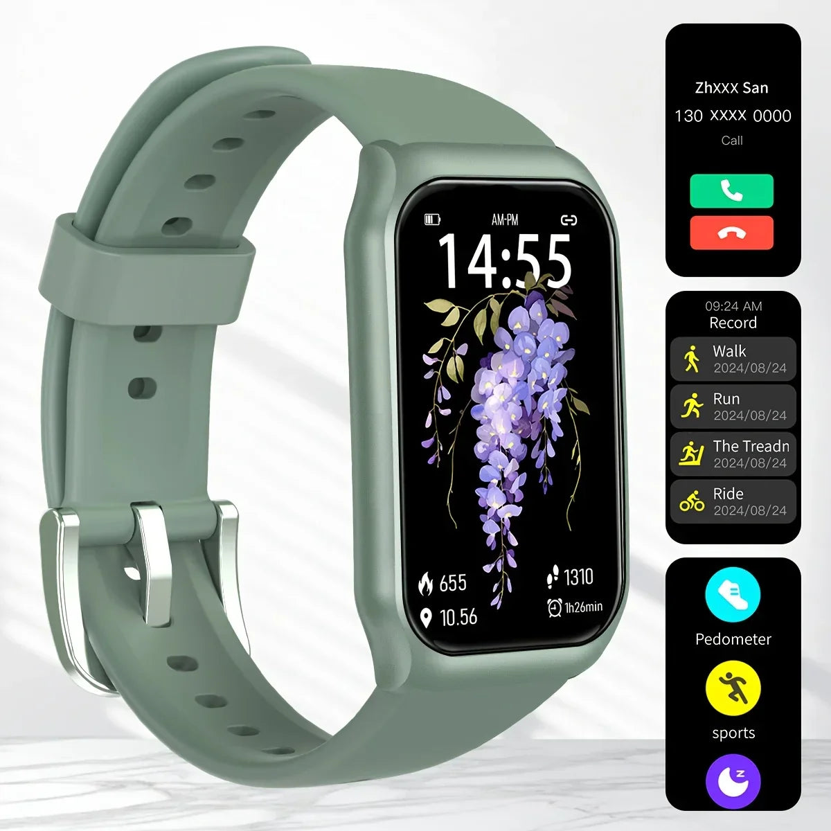 Smart Watch with Heart Rate Monitor and Bluetooth Call