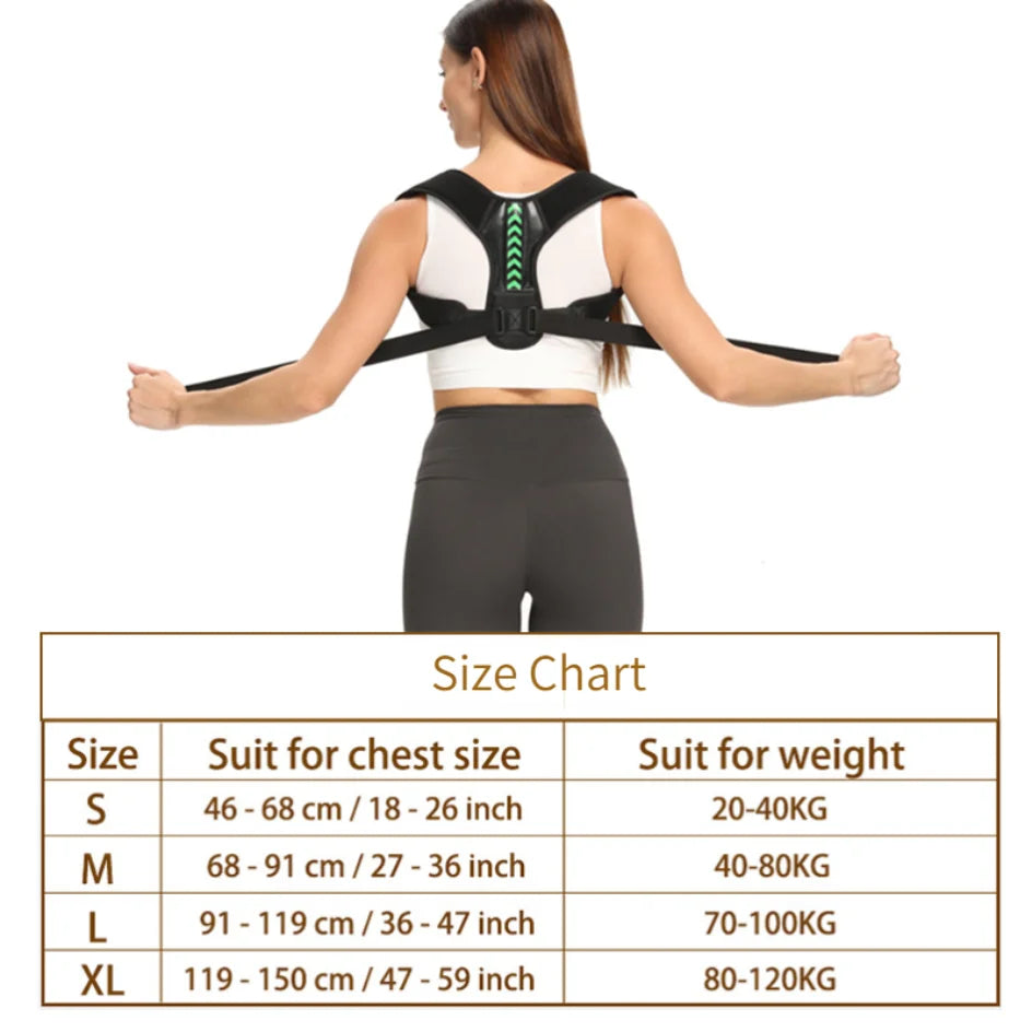 Adjustable Cotton Neoprene Back Posture Corrector Belt