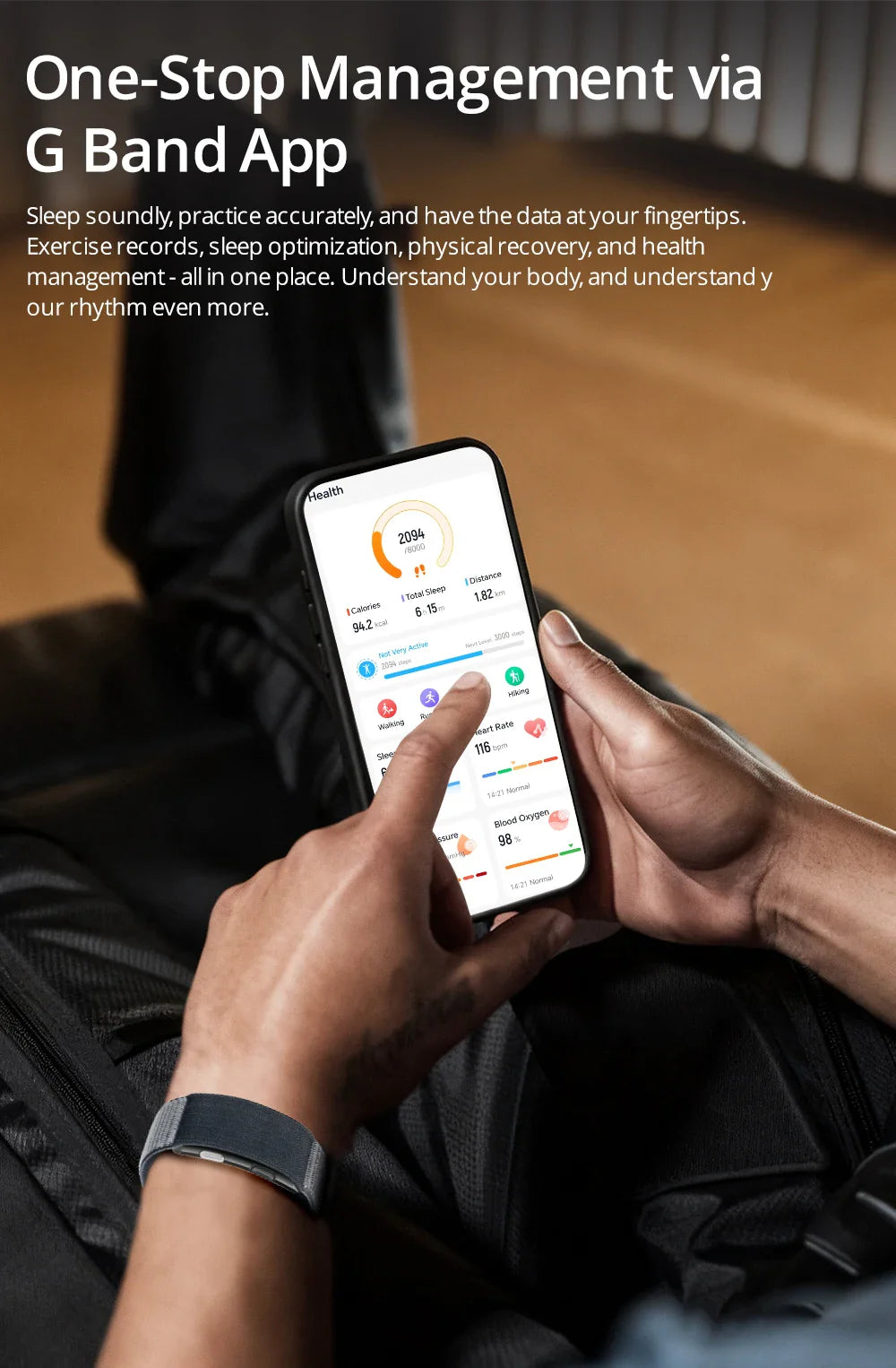 VALDUS VITRO ECG Smart Bracelet Waterproof Fitness Tracker