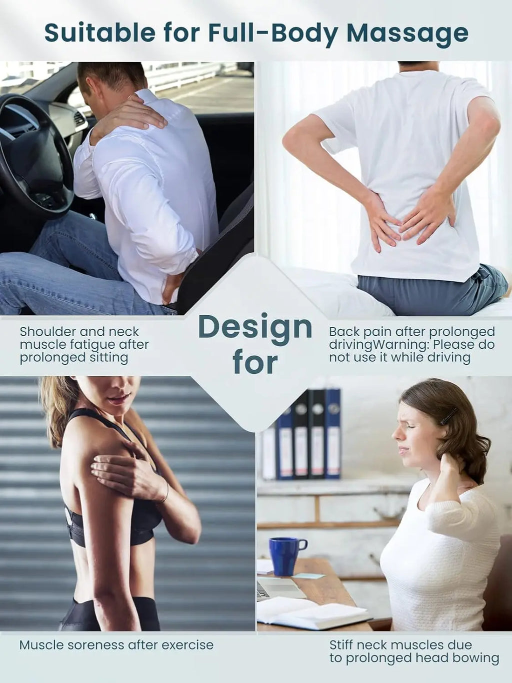 Shiatsu Neck and Shoulder Massager with Heat and Kneading