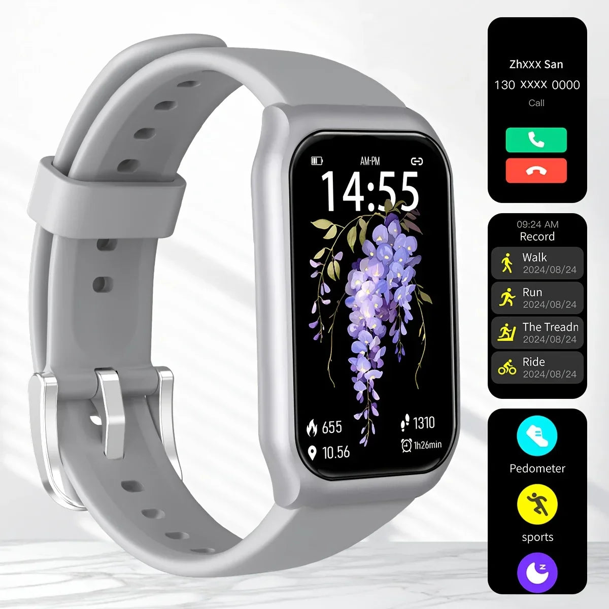 Smart Watch with Heart Rate Monitor and Bluetooth Call