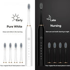 Electric Ultrasonic Toothbrush USB Charging Waterproof Adult